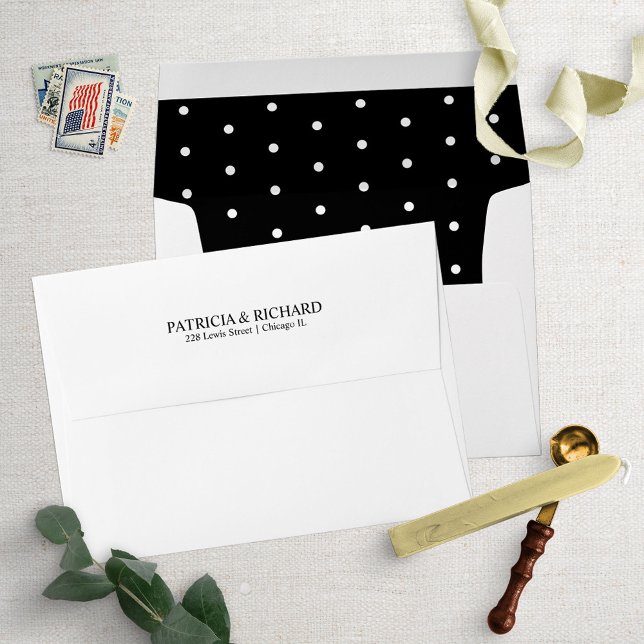 Chic Festive Confetti Pattern Wedding Invitation Envelope (Creator Uploaded)