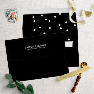 Chic Festive Confetti Pattern Wedding Invitation   Envelope