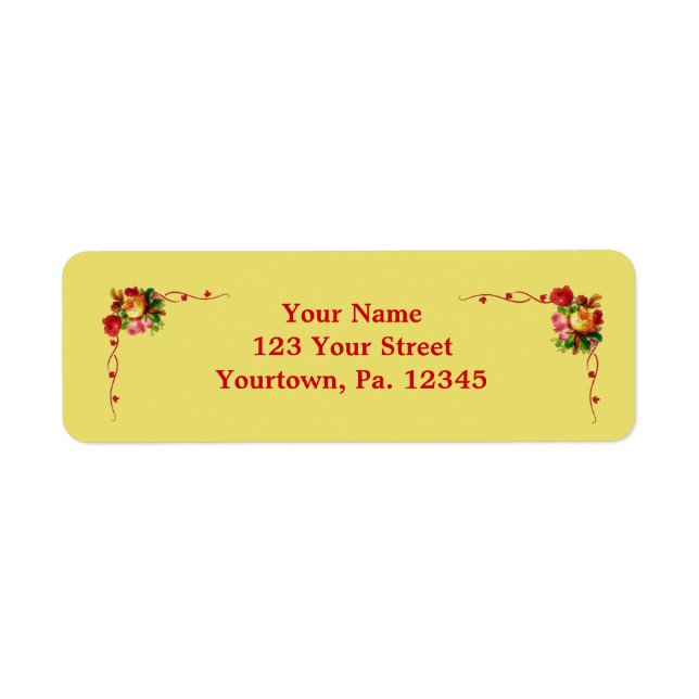 Chic Floral Address Label (Front)