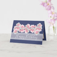 Chic Floral Bouquet Pink Rose Bud Flowers Birthday