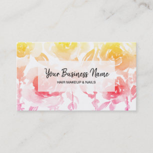 *~* Chic Floral Bouquet Roses Wisteria Flowers Business Card