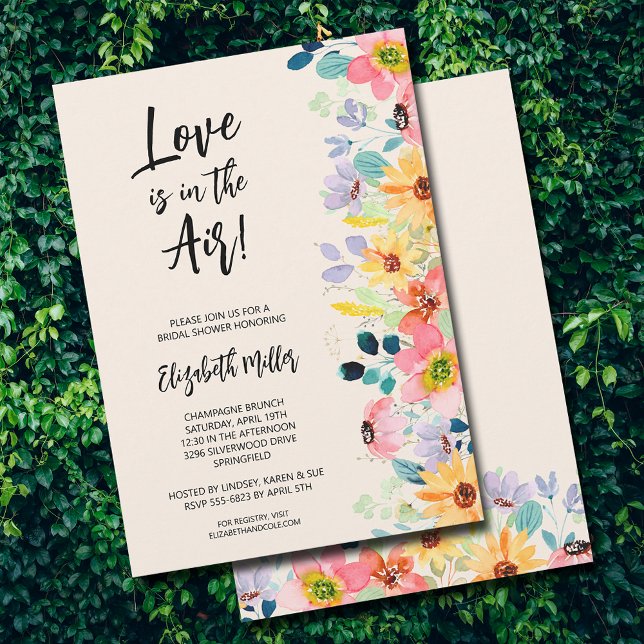 Chic Floral Bridal Shower Invitation (Creator Uploaded)
