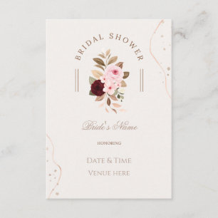 Chic Floral Minimalist Bridal Shower Invitation