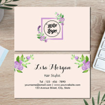 Chic Floral Modern Business Card
