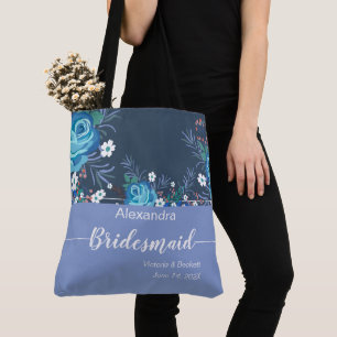 Chic Floral Monogrammed Tote Bag