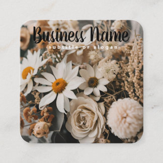 Chic floral | Neutral | Boho | Business Card