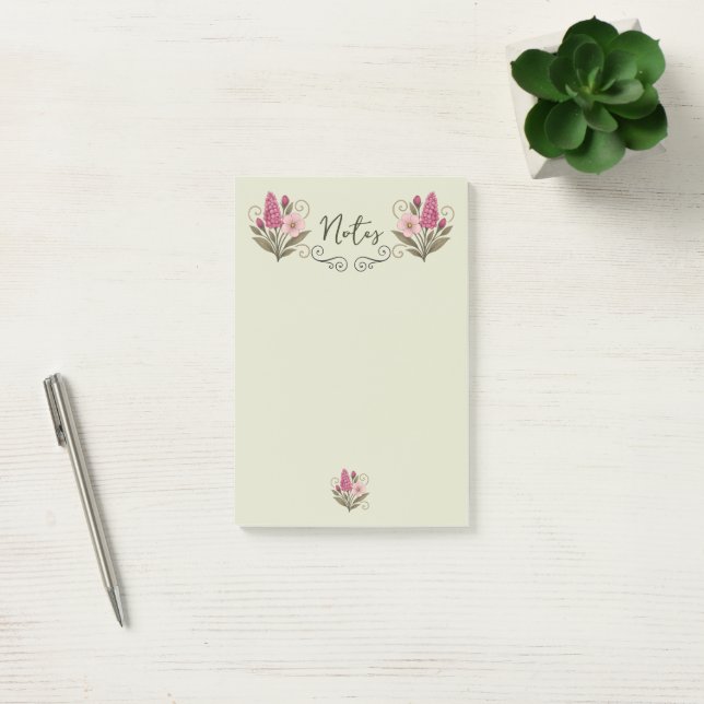 Chic Floral Post-it Notes for everyday use (Office)