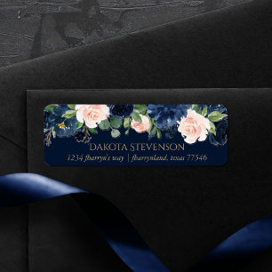 Chic Floral   Romantic Blush Navy Garland Wedding