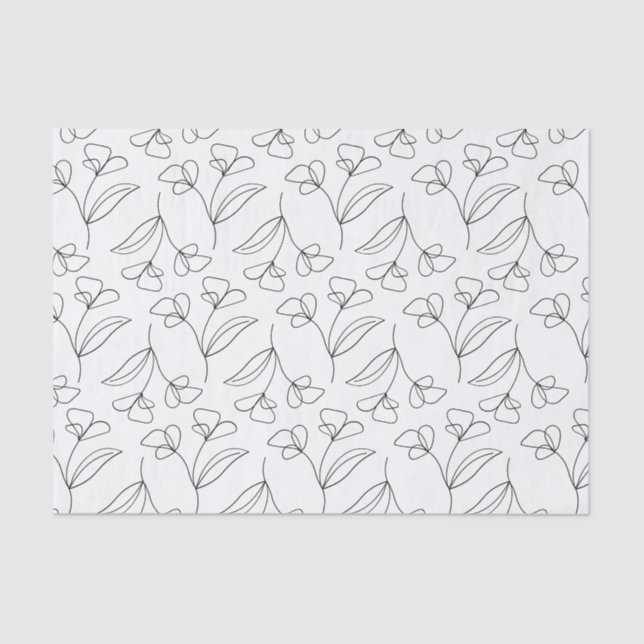 Chic Floral Tissue Paper (Front)