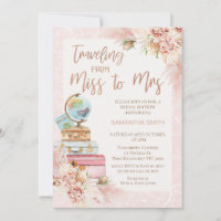 Chic Floral Traveling Miss to Mrs Bridal Shower