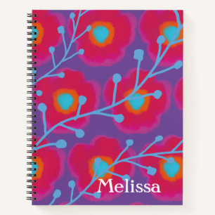 Chic Floral Watercolor  Notebook