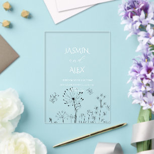 Chic Floral Wedding Invitation