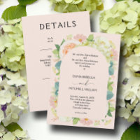 Chic Florals Blush Pink Wedding All in One