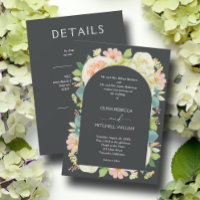 Chic Florals Dark Wedding All in One