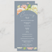 Chic Florals Dusty Blue Wedding Ceremony