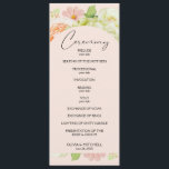Chic Florals Pink Wedding Ceremony Programme<br><div class="desc">Wedding ceremony program features your details on the front and back in chic lettering accented with beautiful watercolor flowers - white and green hydrangeas,  pink and cream roses,  daisies,  small stems and leaves. MATCHING items in our collection.</div>