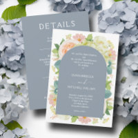 Chic Florals Wedding All in One Dusty Blue