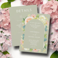 Chic Florals Wedding All in One Sage Green