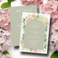 Chic Florals Wedding All in One Sage Green