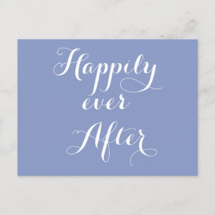 Chic Flourish Happily Ever After Wedding Announcement Postcard