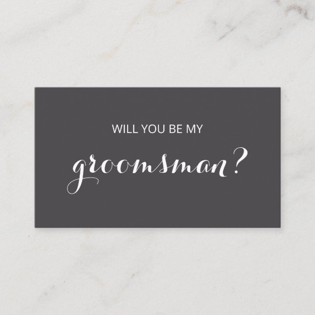 Chic Flourish | Will You Be My Groomsman? Enclosure Card (Front)