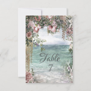 Chic Flowers Ocean Invitation
