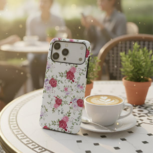 Chic Flowers Pink and red Botanical Stylish