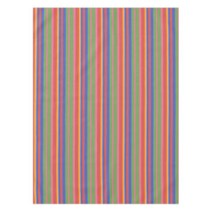 Chic Folk Art Collection Bright Stripes Tablecloth