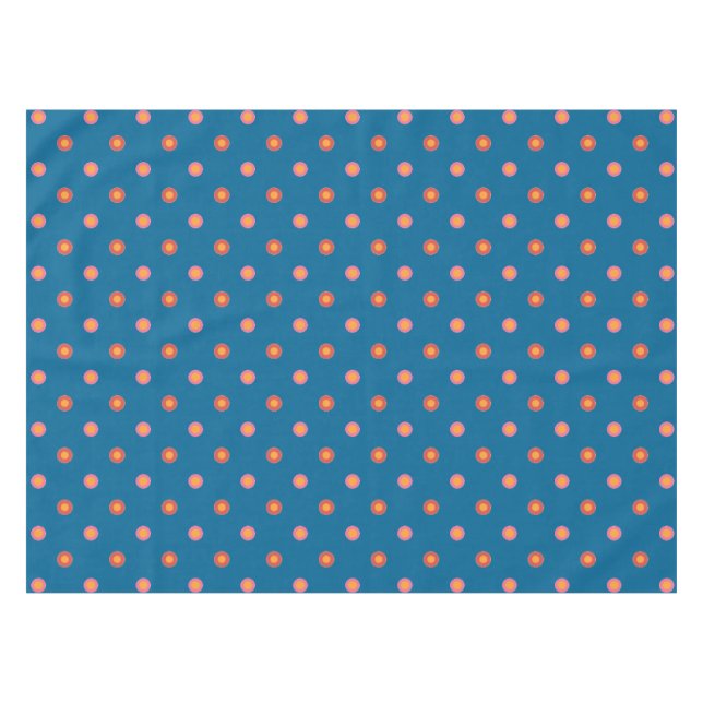 Chic Folk Art Collection Polka Dots Tablecloth (Front (Horizontal))