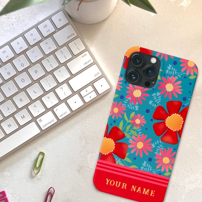 Chic For Her Red Flowers Pattern Inspirivity  Case-Mate iPhone Case (Creator Uploaded)