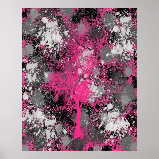 Chic Forest Abstract Poster (Front)