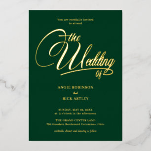  Chic Forest Green and Gold Wedding