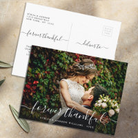 Chic Forever Thankful Script Thank You Photo