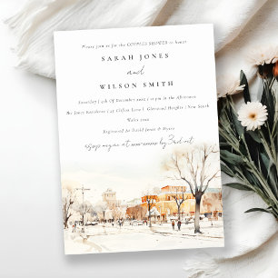 Chic Forgo North Dakota City Scape Couples Shower Invitation