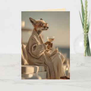 Chic Fox Relaxing in Style Invitation