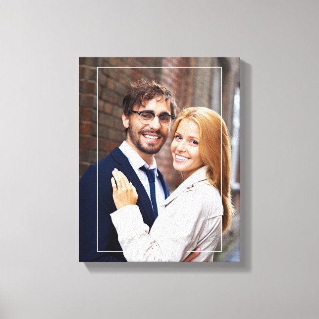 Chic Frame and Monogram Photo Canvas Print (Front)