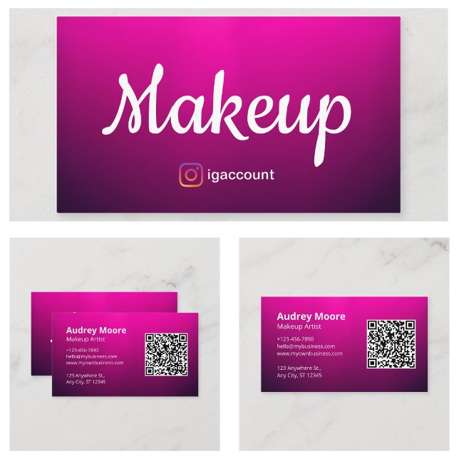 Chic Freelance Makeup Artist Business Card (Chic Freelance Makeup Artist Business Card)