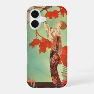 Chic French Art Nouveau Parrot Birdcage Garden Art iPhone 16 Case
