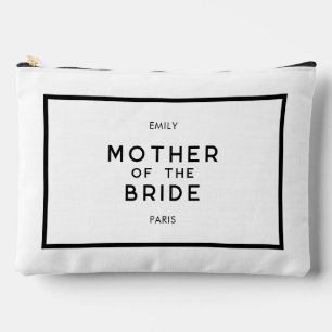 Chic French Black & White Mother Of The Bride Accessory Pouch