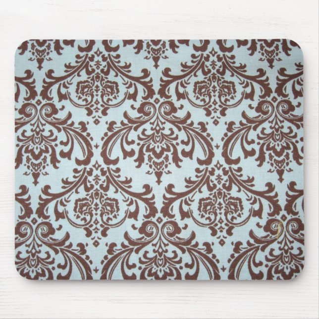 Chic French Blue Fabric Mouse Pad (Front)