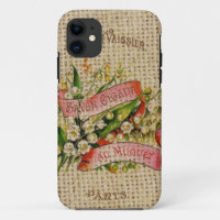 Chic french scripts victorian floral wreath Paris