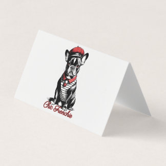 Chic Frenchie: Stylish French Bulldog Design for T Business Card