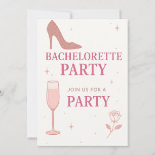 "Chic & Fun Bachelorette Party Invitation Design"