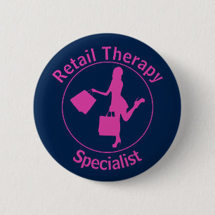 Chic Fun Pink 'Retail Therapist' Button