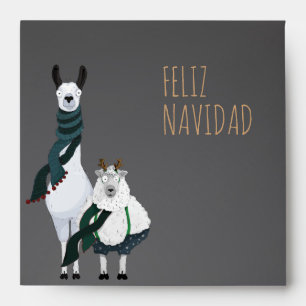 Chic Funny Fleece Navidad Grey Customisable Envelope