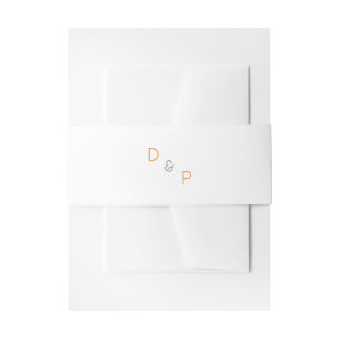 Chic Garden Soirée: Black and White Minimalist Invitation Belly Band