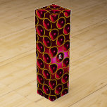 CHIC GEM STONE MONOGRAM red burgundy Wine Gift Box<br><div class="desc">Elegant,  classy , colourful and unique Art with a bright gemstone . You can customise with your initials and own text . 3D gemstones by BALDESIGN3D (c) .</div>