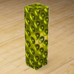 CHIC GEM STONE MONOGRAM white yellow citrine Wine Gift Box<br><div class="desc">Elegant,  classy , colourful and unique Art with a bright gemstone . You can customise with your initials and own text . 3D gemstones by BALDESIGN3D (c) .</div>