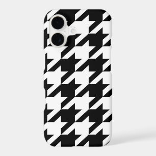 chic geometric black and white houndstooth pattern