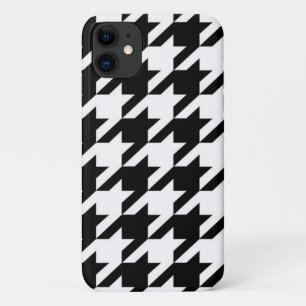 chic geometric black and white houndstooth pattern Case-Mate iPhone case